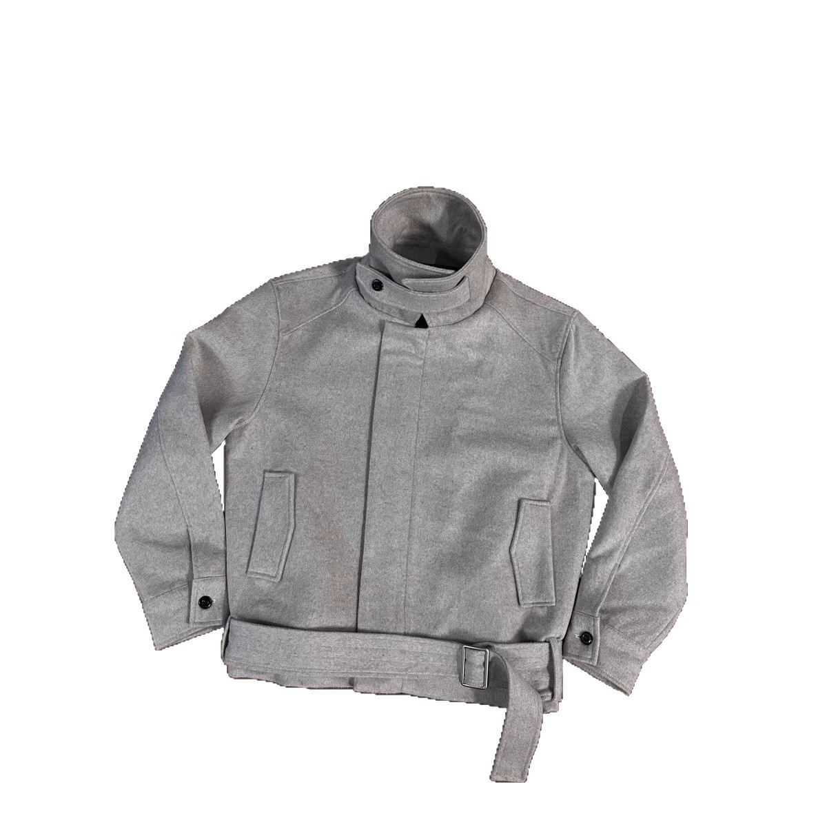 Wolljacke mit dekonstruierten Schultern und Trägern, dickes, warmes Garn mit Blumenmuster, Wollmantel mit Revers, stilvolles Oberteil_voghion.com