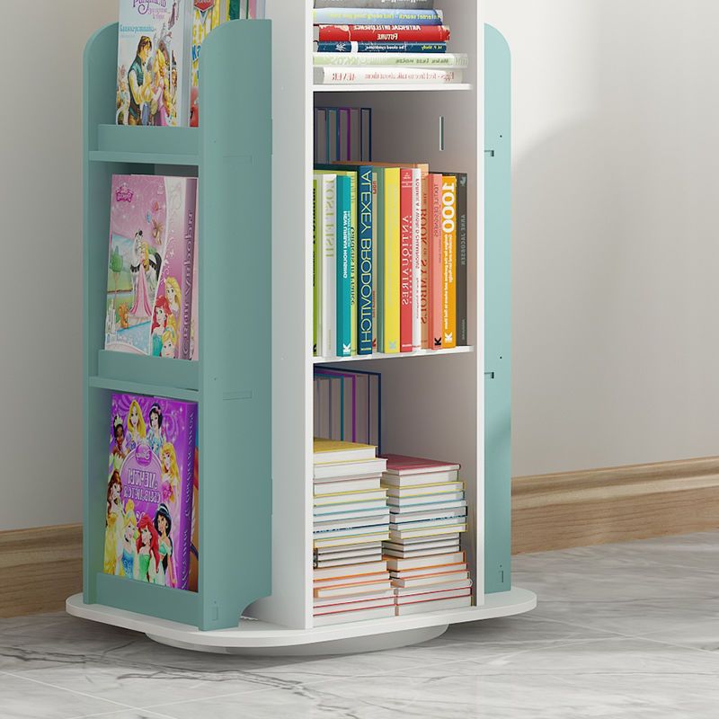 Rotating Bookshelf Bookcase Space-Saving Children's Floor-Standing Vertical Bookshelf Simple Home Student Baby Simple Storage Rack