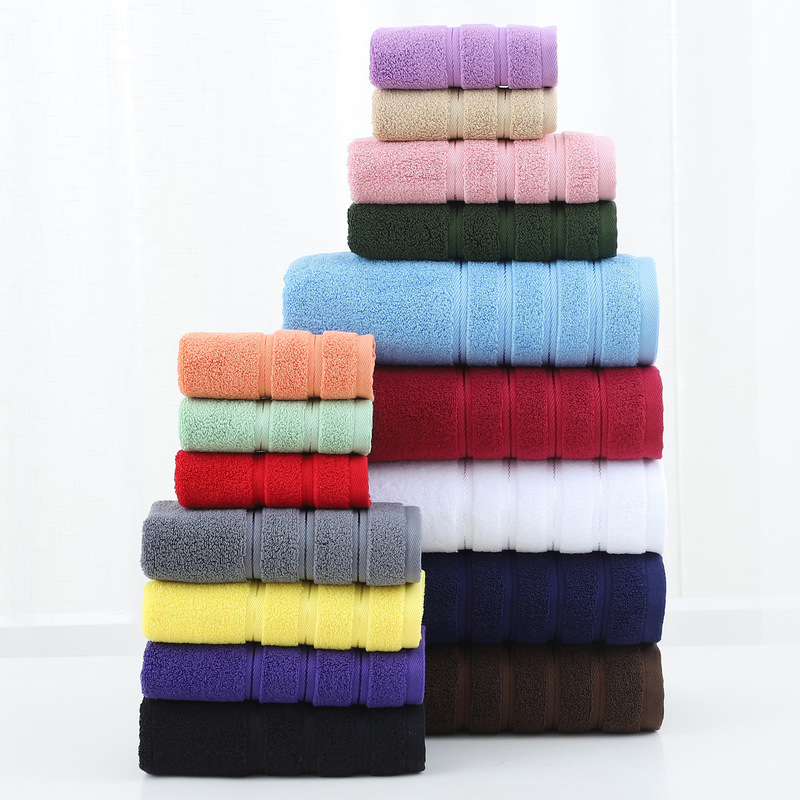 Cross-border Amazon Cotton Towel Bath Towel Square Three-piece Set Extensive Combed Cotton Hotel Bathroom Home