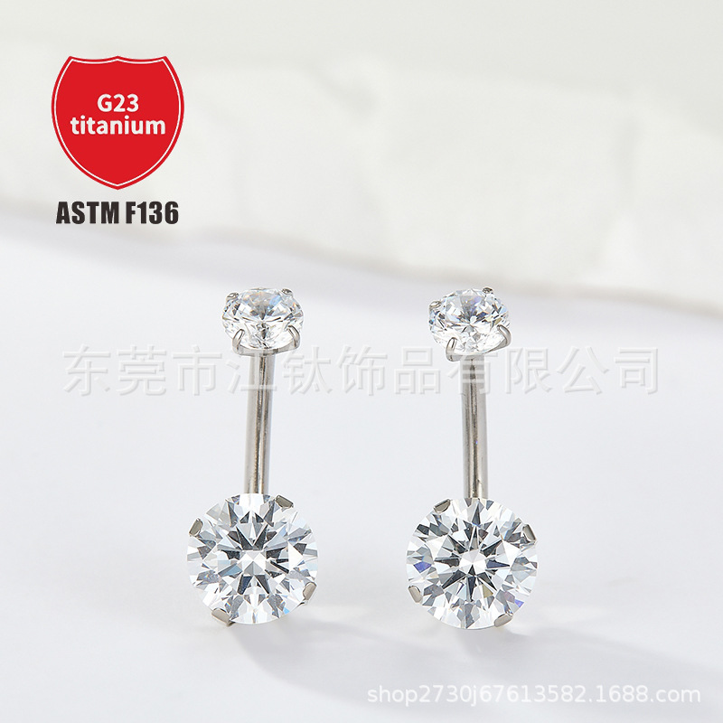 Pointed titanium steel lip stud product view