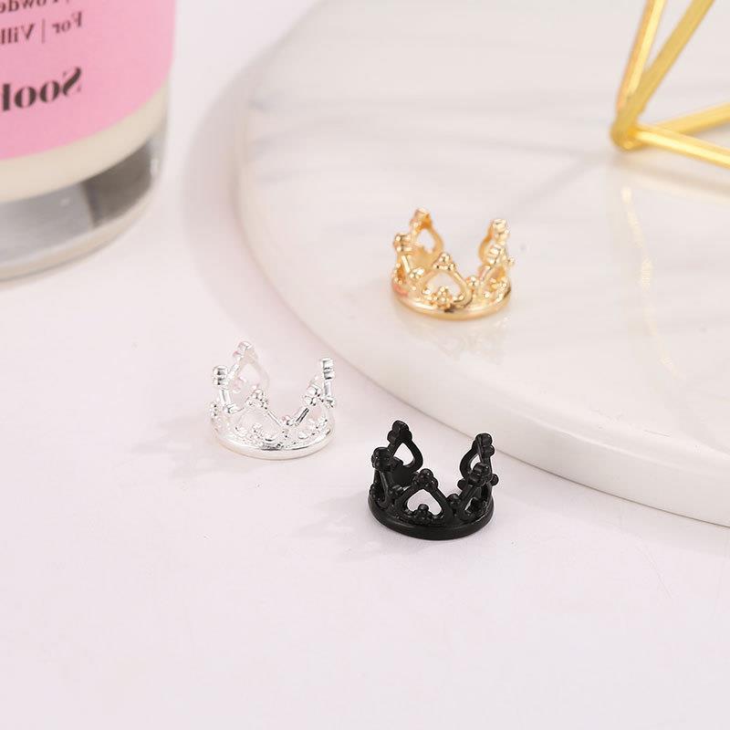 New Korean Style Crown U-shaped Ear Clip Without Ear Holes Women's Ear Jewelry Heart-shaped Painless Clip Earrings Without Holes Ear Buckle