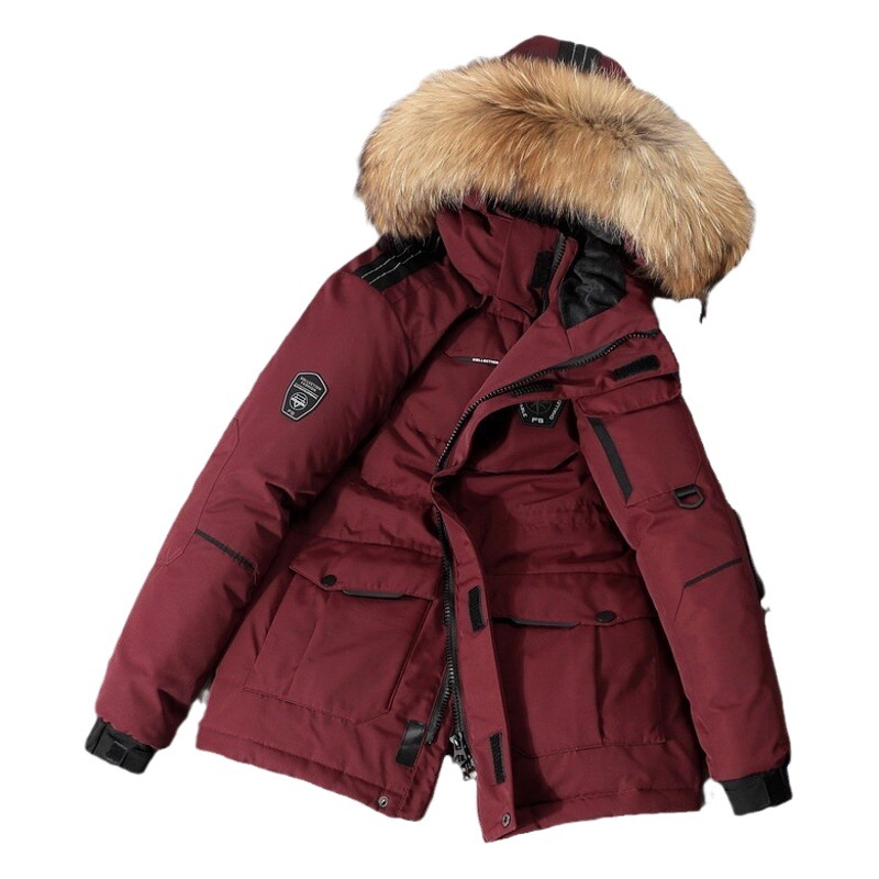 Entrega de una pieza corriendo ropa de trabajo de los hombres abajo chaqueta de los hombres de longitud media de invierno Nueva pareja suelta abajo chaqueta de las mujeres ropa de los hombres