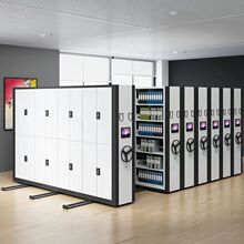 钢制智能密集柜手摇式资料文件柜档案室医院病例可移动电动密集架