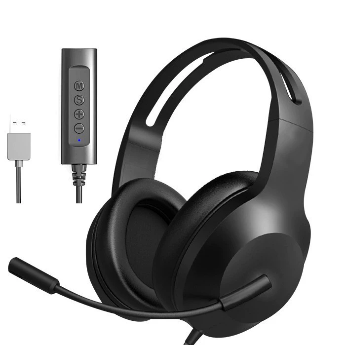 Телефонная гарнитура, ноутбук, настольный компьютер, мобильный телефон, трехразовая проводная гарнитура USB/3,5 онлайн-класса для студентов, монтируемая на голову