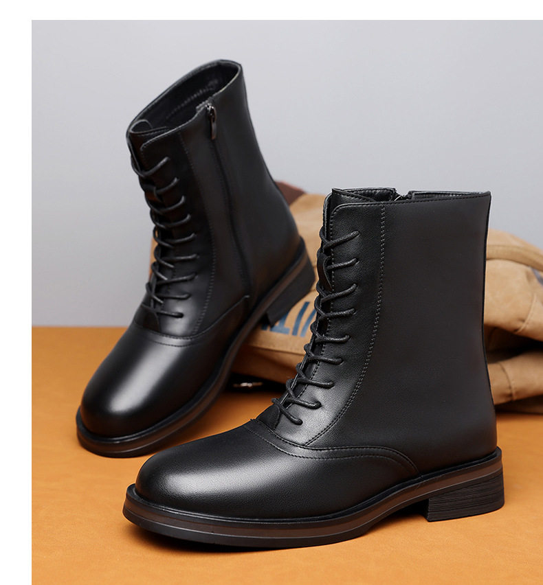 Giày bốt Martin nam cổ cao gót 3–5 cm, dây buộc phía trước, phong cách casual — Z7126 màu đen, z7126 màu nâu chi tiết 16
