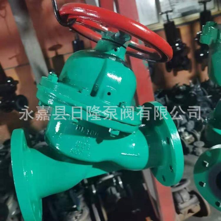 G45J直流式衬胶隔膜阀     衬胶直流式隔膜阀