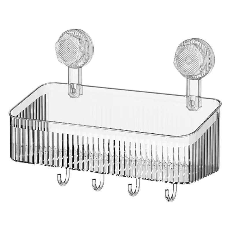 Baño fuerte ventosa rack de almacenamiento hogar ponche-libre cosmético enjuague bucal Copa rack cocina montado en la pared condimento rack de almacenamiento