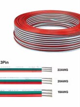 22/20/18AWG 0.3/0.5/0.75ƽ����о��3P���ž��ò�LED���l�Դ��
