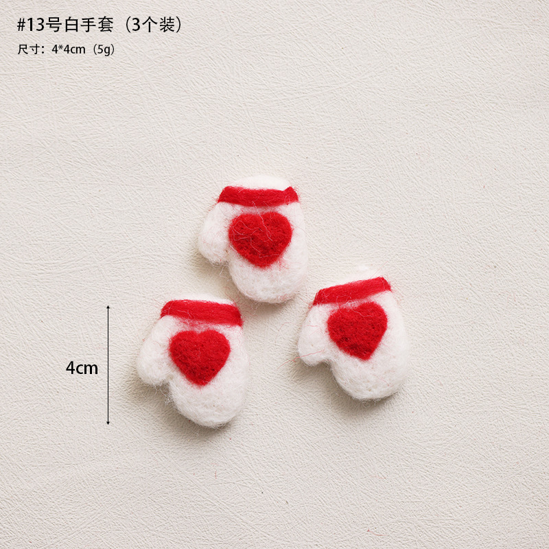 Navidad fieltro de lana decoración colgante accesorios DIY hechos a mano árbol de Navidad alce paquete de regalo pan de jengibre accesorios colgante hombre