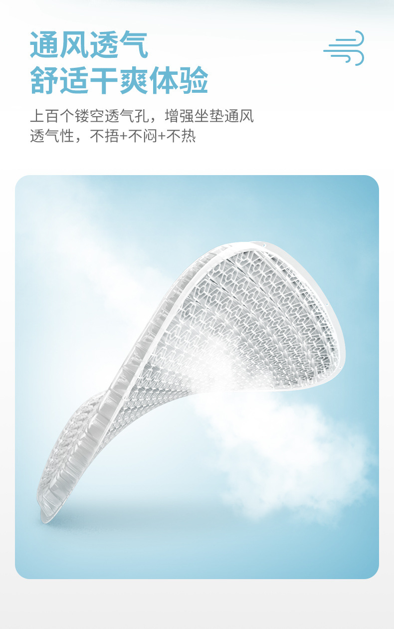 Car Seat Cushion Summer Cooling Cushion Driver Driver Single Seat Breathable Neutral Gel Anti-Slip Car Butt Cushion