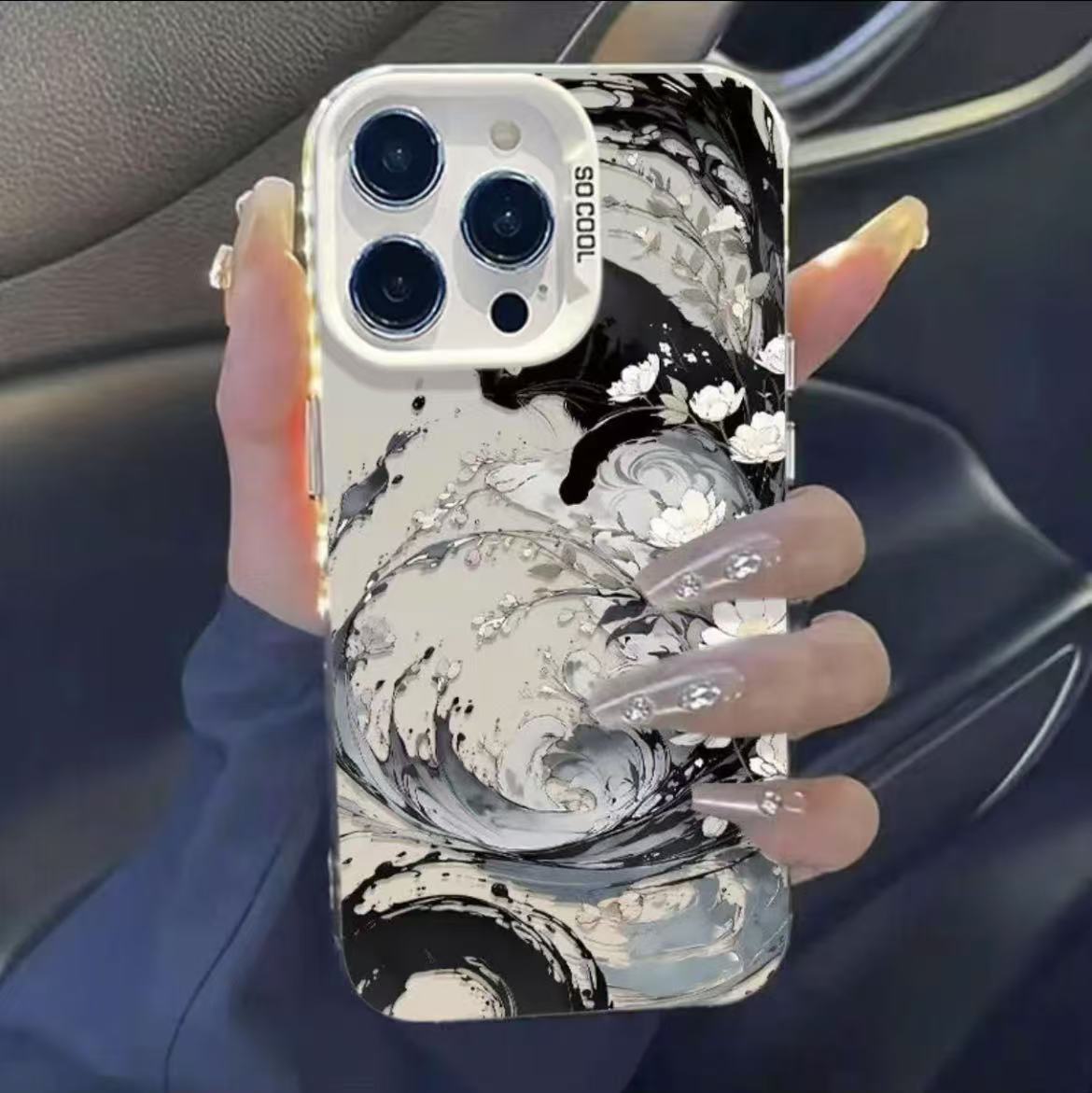 Nuevas olas europeas y americanas para iPhone 16 funda para teléfono móvil Apple 15promax/14 comercio exterior 13pro12 personalidad