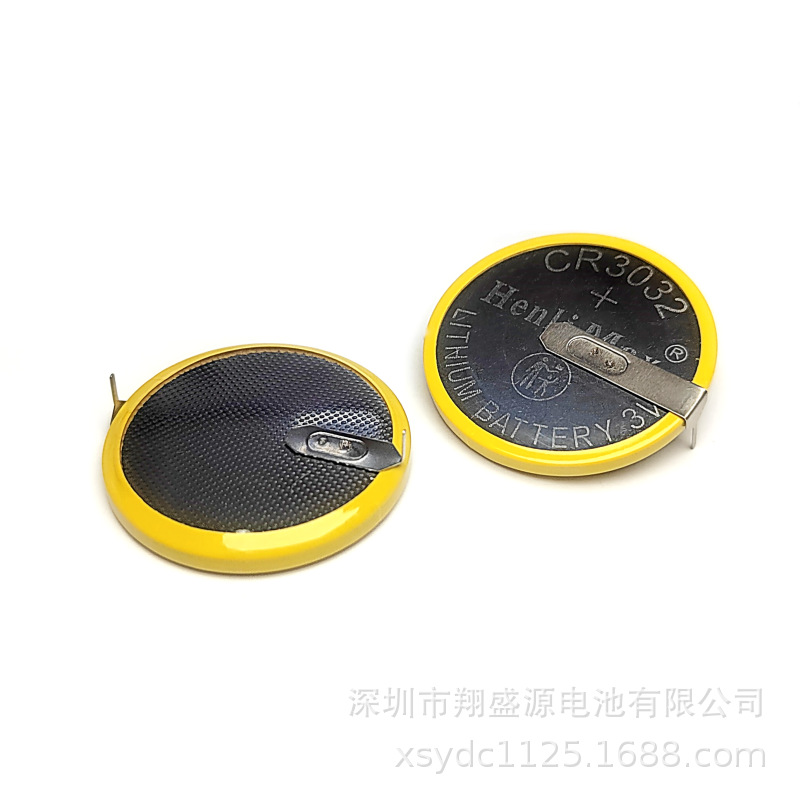 工厂现货CR3032常规卧室焊脚电池3V全新CR3032卧室靠边焊脚电池
