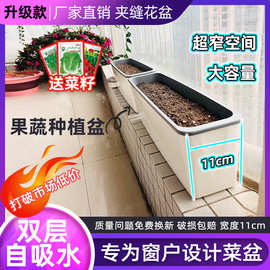 超窄长条花盆储水窗台种植盆家庭蔬菜种植箱长方形花箱阳台花盆厂