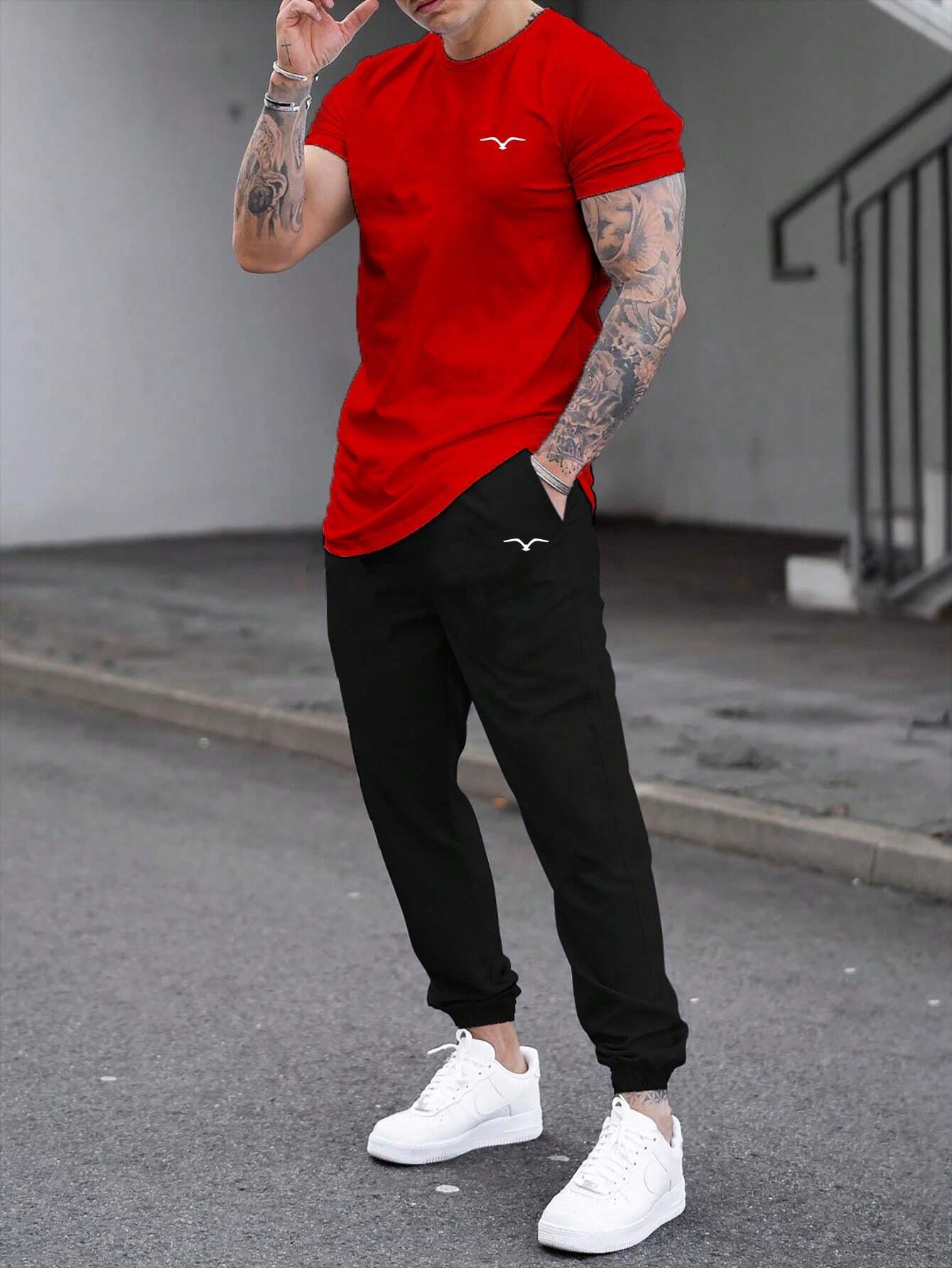 Pantalones de camiseta de manga corta simple de alta calidad para hombre 2024 nuevo producto suelto y cómodo juego de ME13 ML4