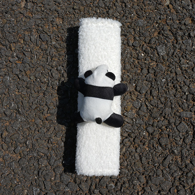 Shoulder Pad, Qìchē Seat belt shoulder pad - lambswool-lying-panda-25x75cm35g-customizable