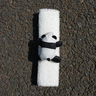 Strap Anti-Wear Protective Cover, Seat belt shoulder pad - lamb-velvet-lying-panda-25x75cm35g-can-be-customized