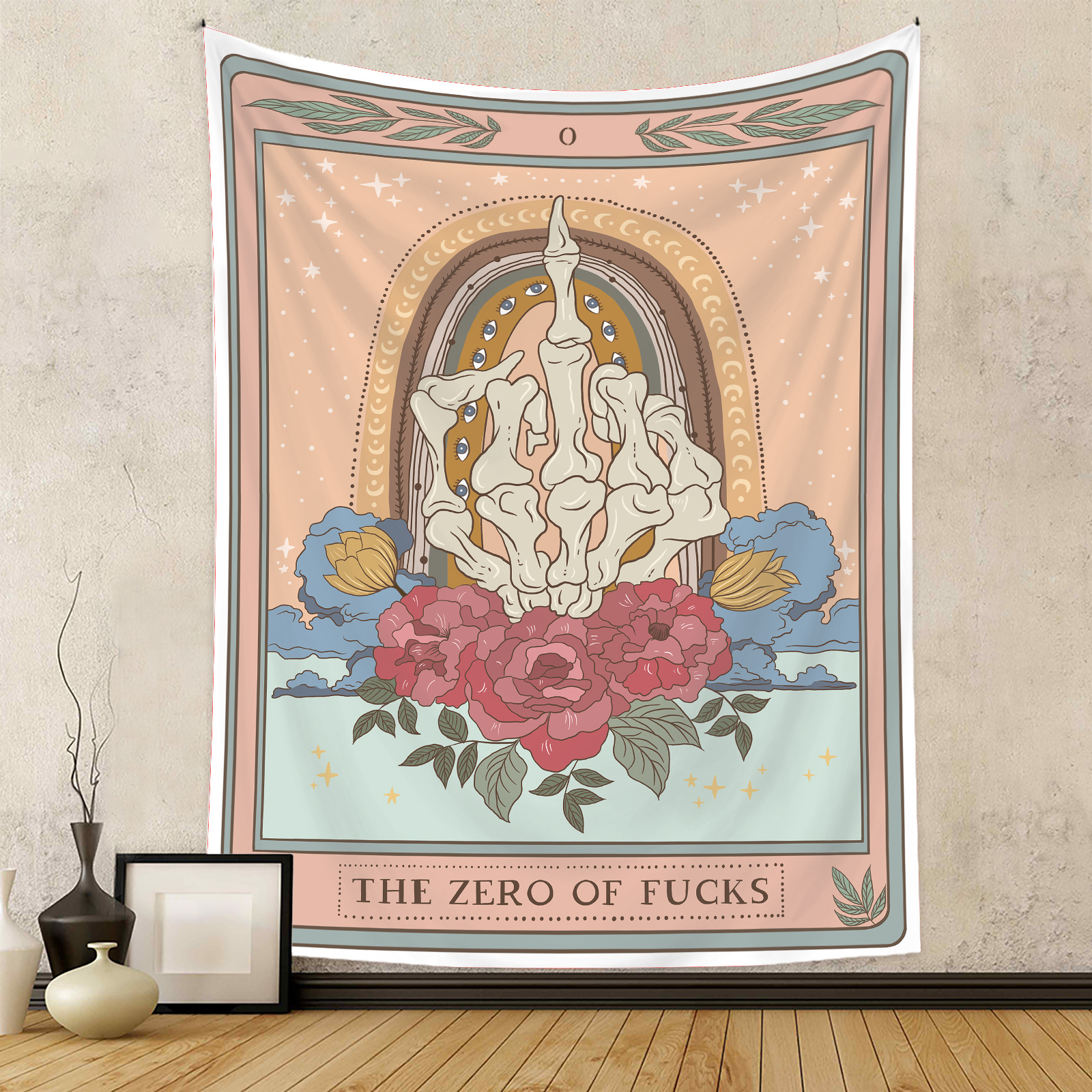 Süß Karikatur Tarot Blume Polyester Tapisserie display picture 5