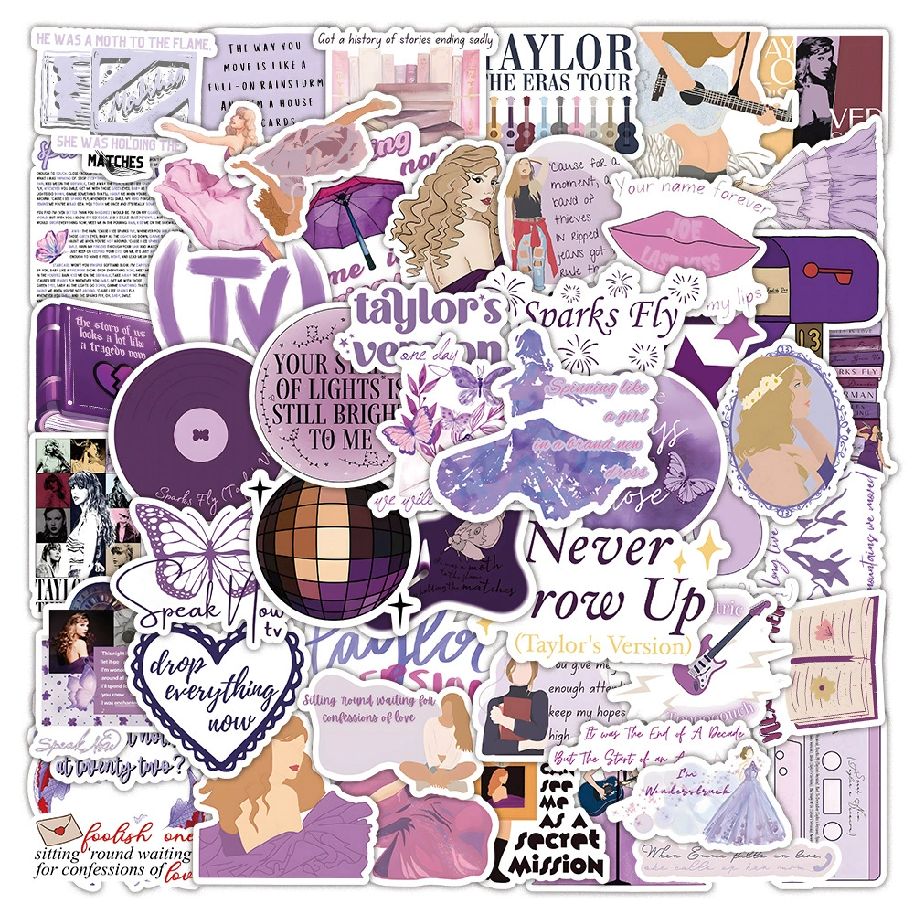 400 новых моделей Taylor Mold Sticker Popular Singer Creative and Fun DIY handbook post mobile phone decoration small sticker paintings