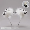 Folding Ear dog ear hoop-black white spots