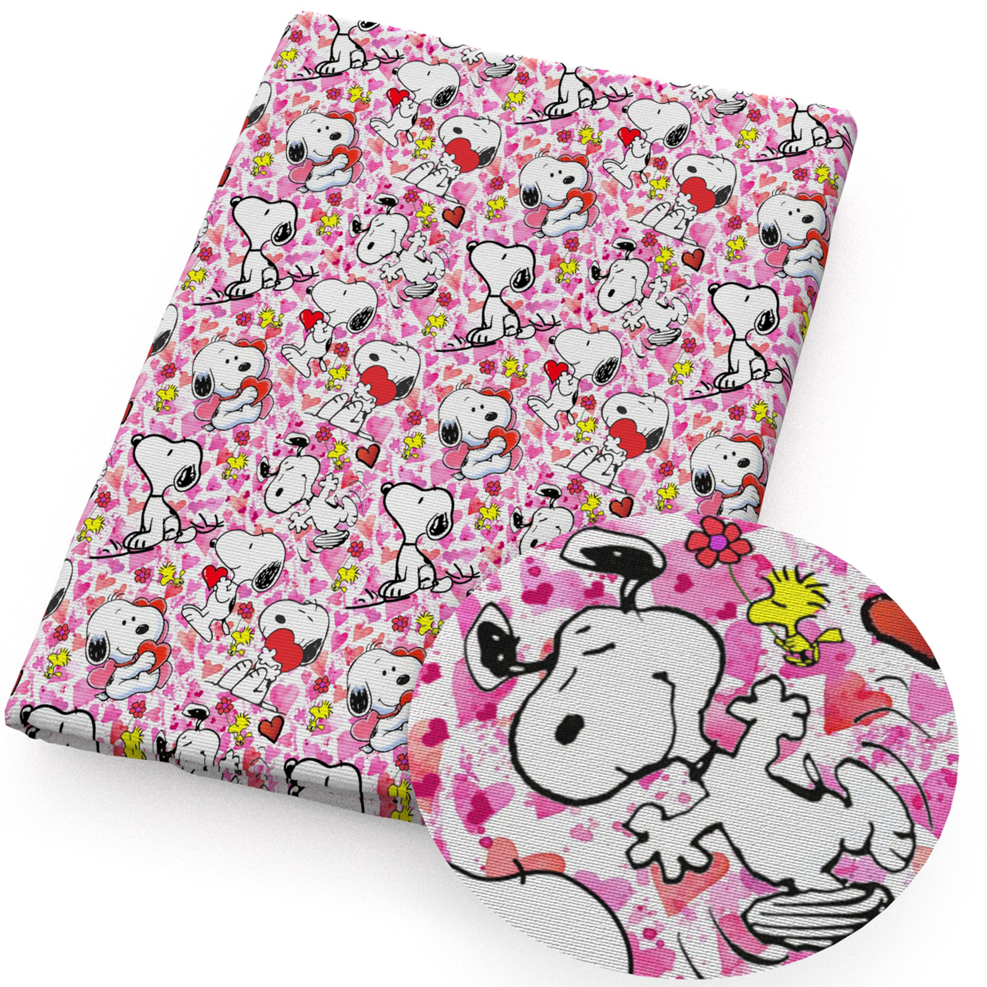 Perro Snoopy impresión de dibujos animados 100% tela de algodón DIY ropa hecha a mano bolsa, 1Yc55667