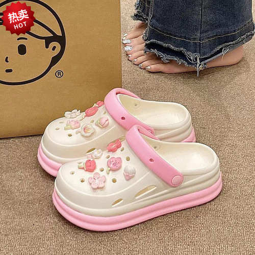 2025 Fun World Cartoon Hole Shoes Cute Non-Slip Slippers