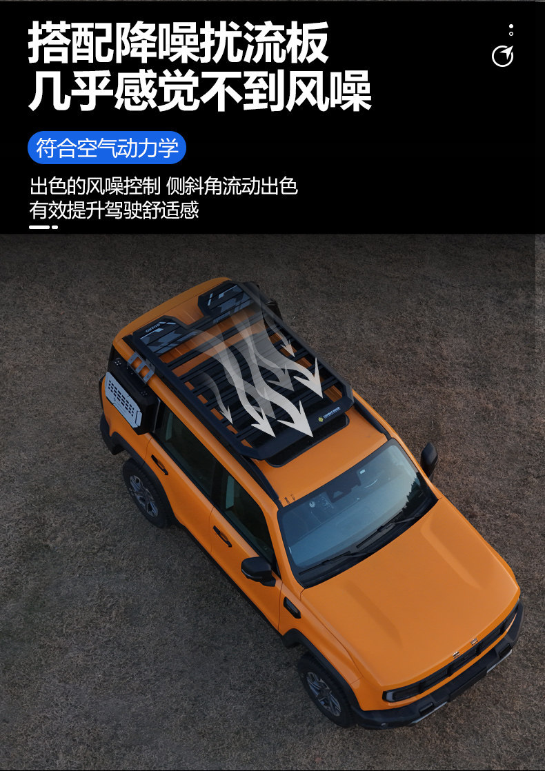 Suitable for Beijing Bj30/Bj40/Bj60 Outdoor Roof-Top Expansion Explorer Roof Rack Canopy