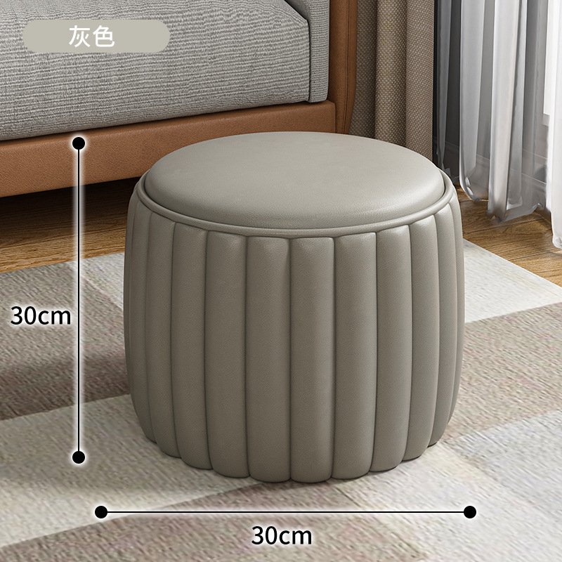 小さなスツール、家庭用ロースツール、インターネットセレブのカボチャの小さなベンチ、高級リビングルーム無垢材コーヒーテーブル、ラウンドスツール、靴交換スツール、座りベンチ|undefined
