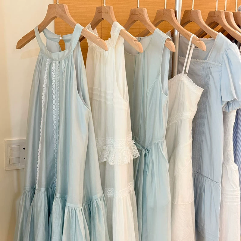 2025 новый летний стиль женское платье-юбка на бретелях в сладком и пряном стиле, светлые цвета, высококачественная оптовая поставка