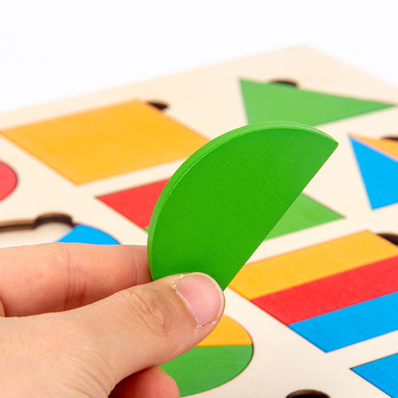 Weiweihu Montessori Tablero de clasificación de formas geométricas de educación temprana para niños