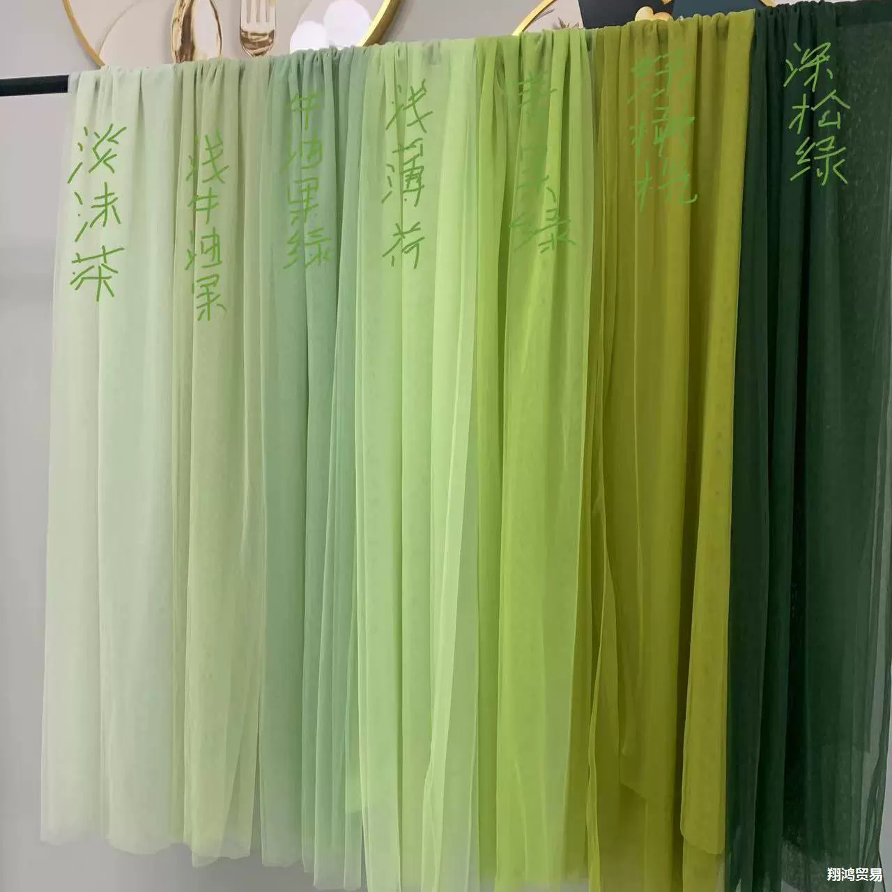 Авокадо зеленая сетчатая ткань свадебное платье Hanfu ткань свадебное расположение шторы фон мягкая сетчатая пряжа