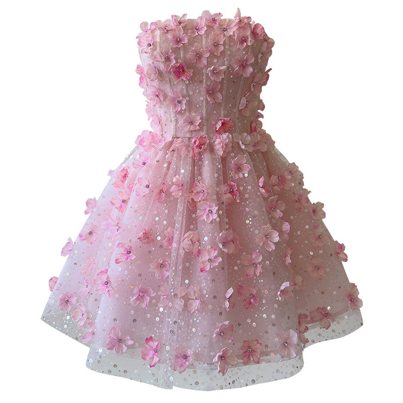 女性ドレスフォレスト春の花誕生日チュチュスカートホストパフォーマンス衣装マッチングマント 69245 + Y472|undefined