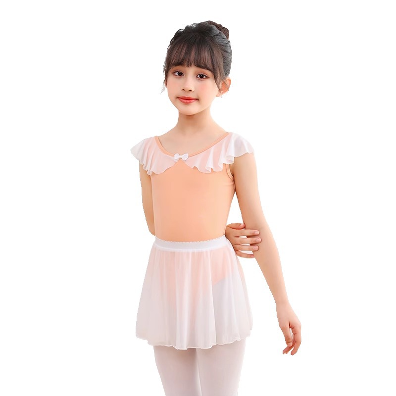Summer dancing ballet shoes, skirt, children's sports clothing, with short sleeve 5