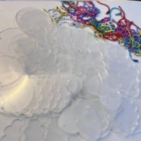 Transparent mixed style with 20 bead chains and two stickers  + ¥1.50 