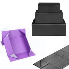 高品质跨境折叠盒批发磁吸多色长方形伴娘求婚送礼翻盖可折叠礼盒