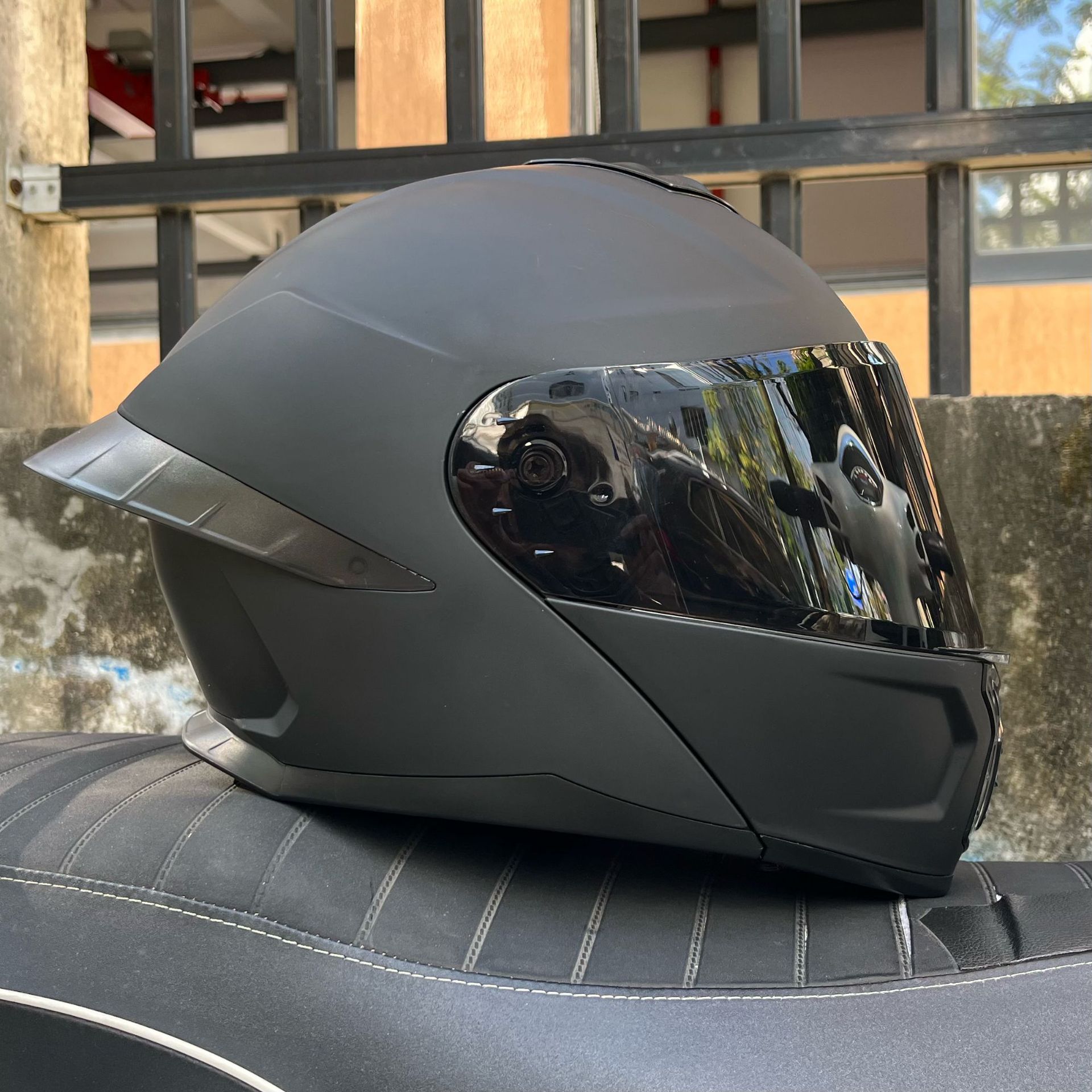 Casco de Motocicleta Orz con Certificación DOT para Hombre y Mujer, Casco Abierto con Visera Doble, Spoiler de Invierno, Cobertura Media, Azul para Todas las Estaciones.