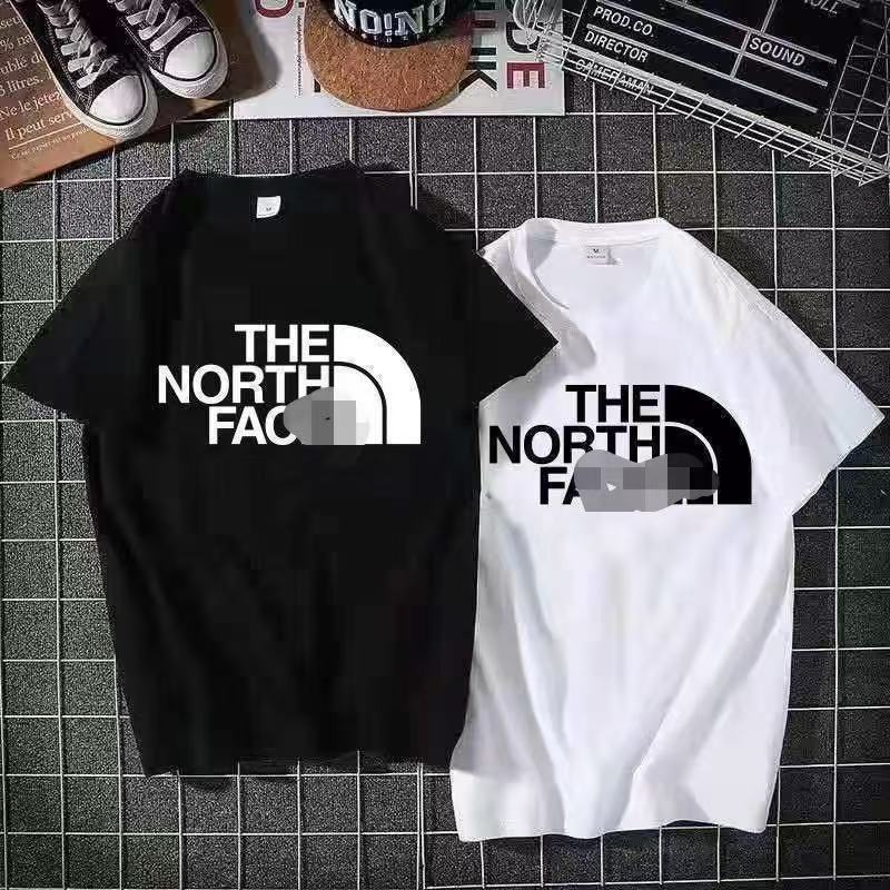 新しい北家貿易ビッグロゴレターカップル半袖夏通気性カジュアルプリントラウンドネックスポーツTシャツ|undefined