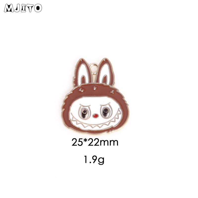 卡通拉布布LABUBU吊坠DIY手机链材料饰品配件跨境钥匙扣合金挂件|undefined