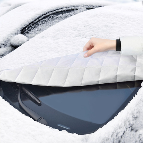 Yiju winter car snow shield manufacturer front windshield anti-frost anti-freeze coated silver cloth car window thickened snow cover