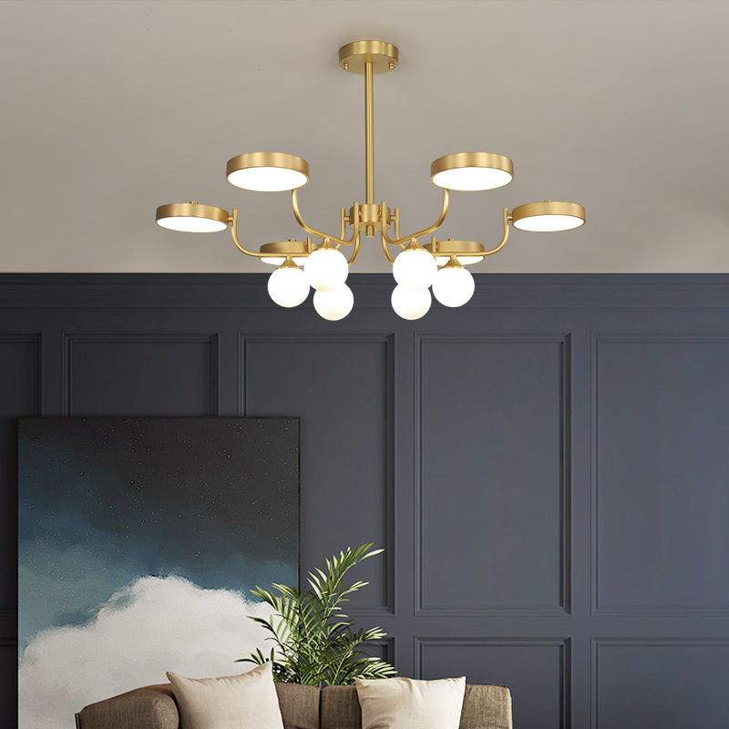 客厅吊灯餐厅轻奢北欧灯具天猫精灵led灯智能灯欧式网红后现代简