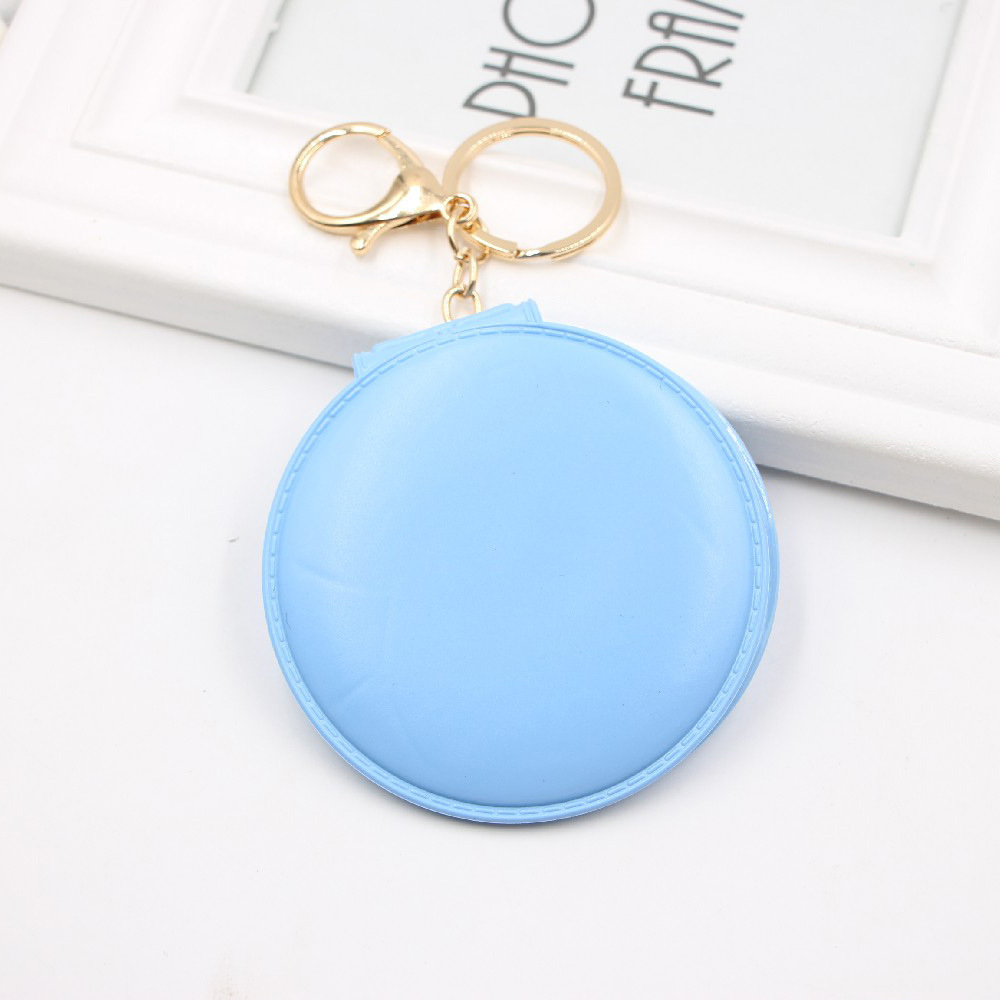 10-color Double-sided Small Mirror Bag Pendant Folding Makeup Small Makeup Mirror Ladies Boutique Gift Keychain display picture 8