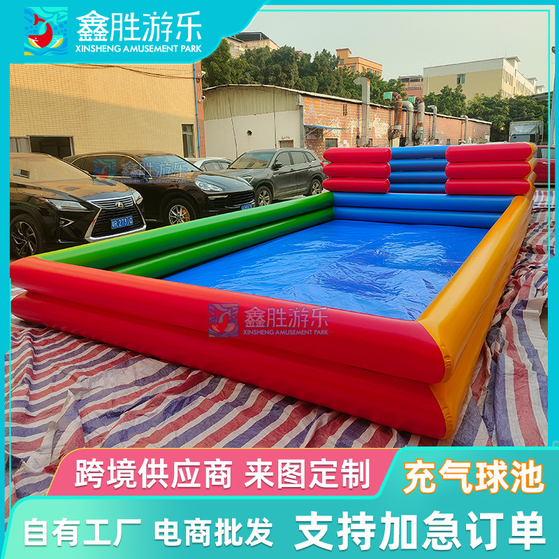 Cerca de la piscina de bolas del océano, puestos interiores y exteriores, dibujos animados para niños, piscina de bolas de Bobo inflable, trampolín, trampolín