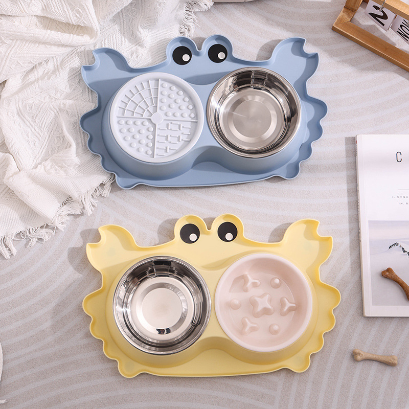 New pet bowl cartoon shape double bowl cat bowl dog bowl non-slip…