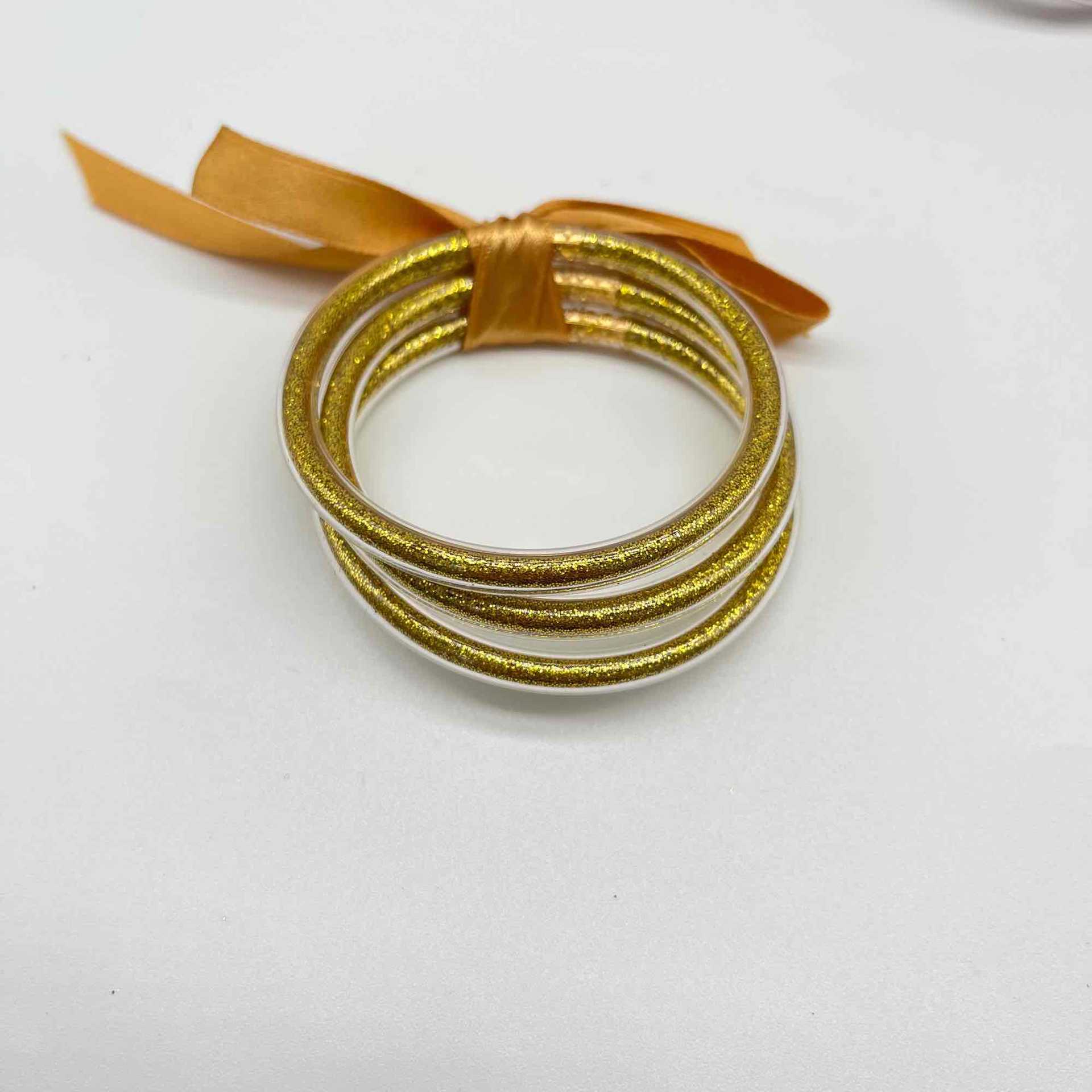 Retro Simple Style Round Solid Color Pvc Plastic Kid's Buddhist Bangle display picture 1