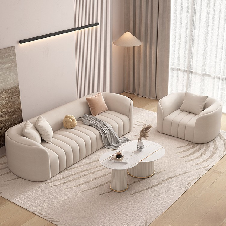 现代轻奢沙发意式简约风格奢华科技布客厅整装个性创意设计师家具