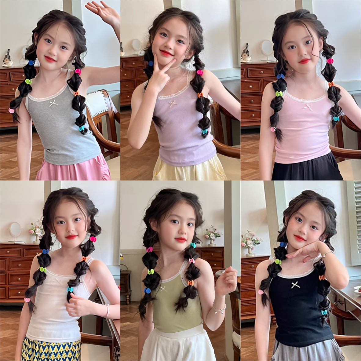 New Children's Clothing for Girls, Fashionable Modal Thin Camisole, Summer Sleeveless Vest for Children and Babies, Suitable for Outdoor Wear, Export