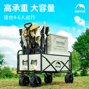 Outdoor Camping Cart Foldable Trolley for Camping, Picnic, and Stall Setup