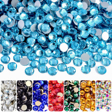 厂家批发 玻璃水晶平底钻美甲钻圆形手机配件贴钻diy水钻饰品辅料