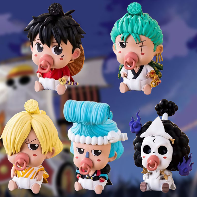 One Piece GK nipple series Monkey D Luffy Sauron Sanji Brook vehicle Model Garage Kit Decoration