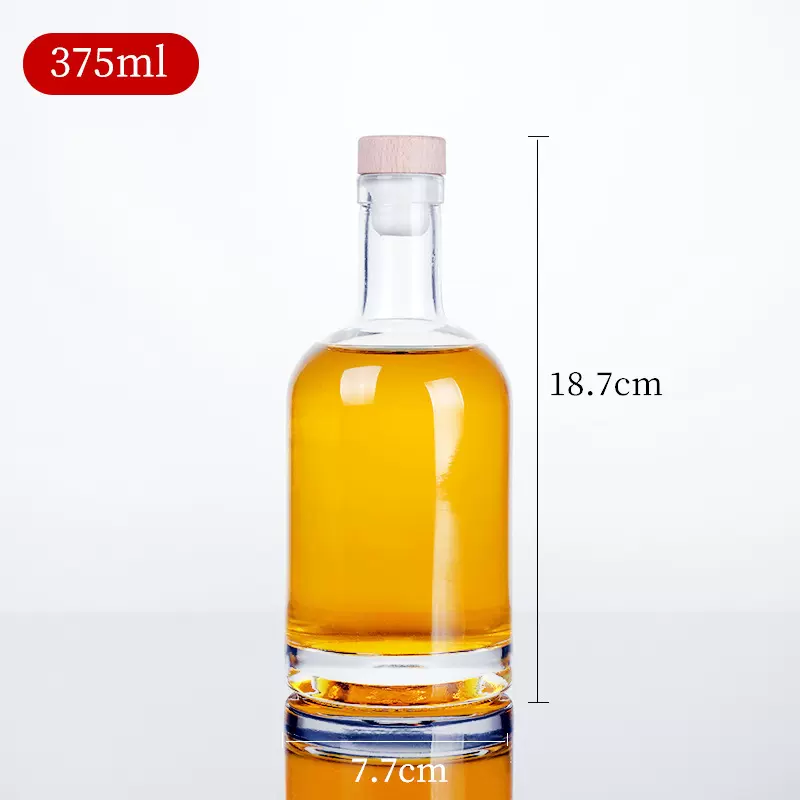 洋酒瓶透明伏特加空酒瓶500ml青梅果加厚玻璃瓶冰批发