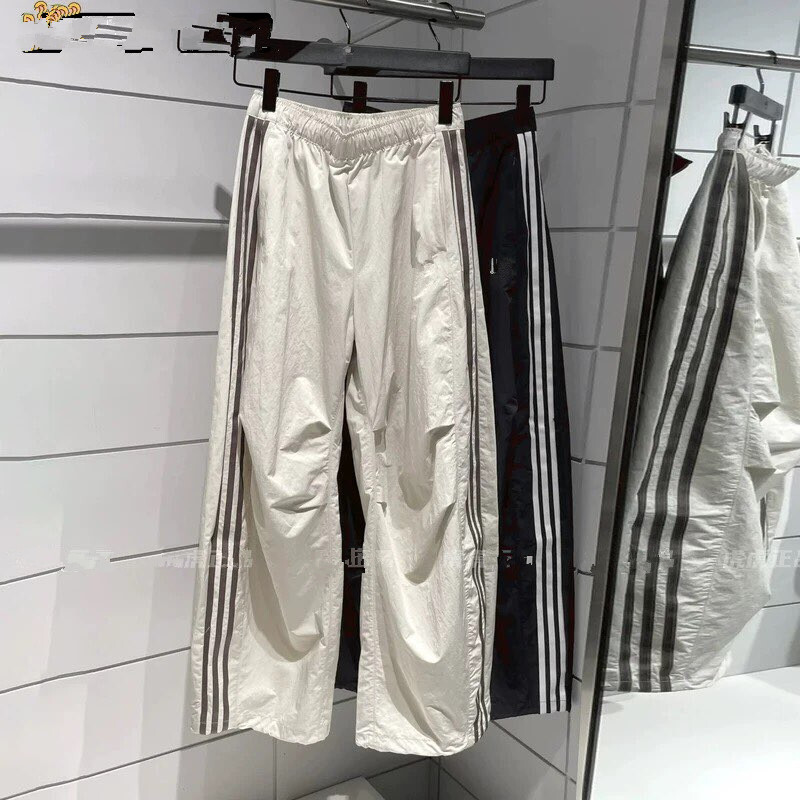 American-Style Striped Quick-Dry Pants for Men, Summer Trendy Brand Versatile Three-Stripe Breathable Wide-Leg Pants, High Street Straight-Leg Casual Pants American-Style Striped Quick-Dry Pants for Men, Summer Trendy Brand Versatile Three-Stripe Breathable Wide-Leg Pants, High Street Straight-Leg Casual Pants
